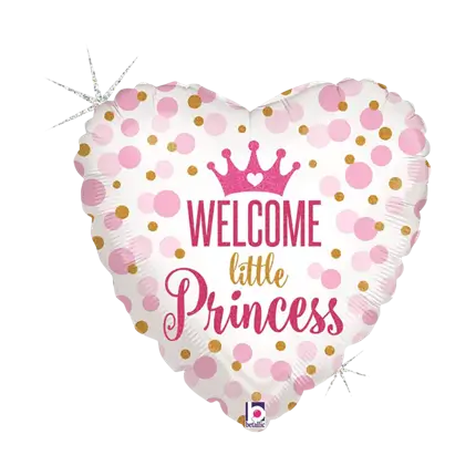 Welkom Kleine Prinses Hart Ballon 45cm