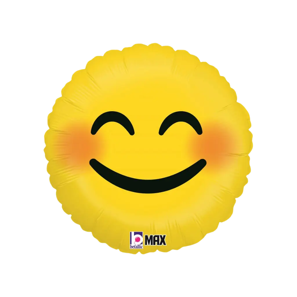 Emoji Ballon Geel Smiley ø45cm