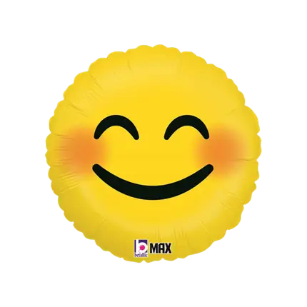 Emoji Ballon Geel Smiley ø45cm