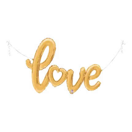 Love Script Goud Ballon 119cm