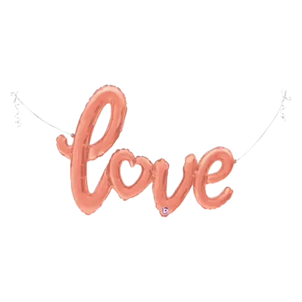 Love Script Rose Gold ballon 119cm