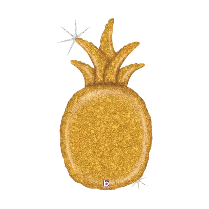 Holografische gouden ananas ballon 89cm