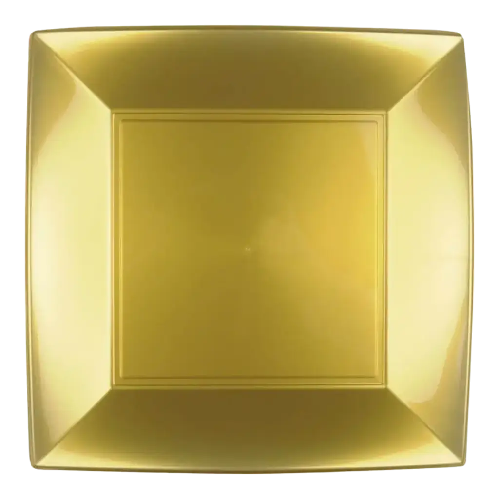 Vierkant bord Goud 23x23cm - Set van 8