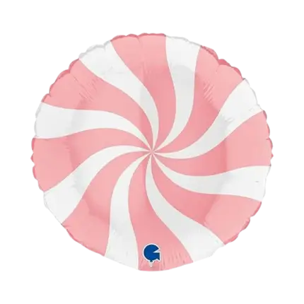 Aluminium Ballonfopspeen Wit en Roze Mat 46cm
