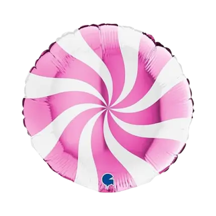Aluminium Ballonfopspeen Wit en Roze 46cm