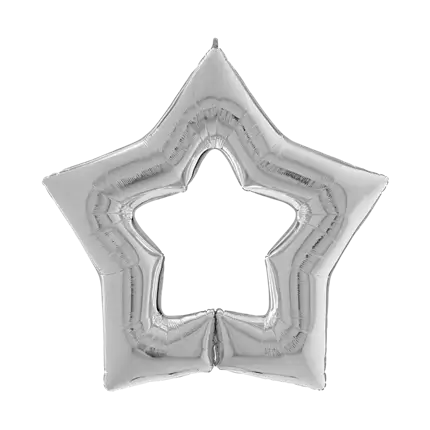 Linky zilveren ster ballon122cm