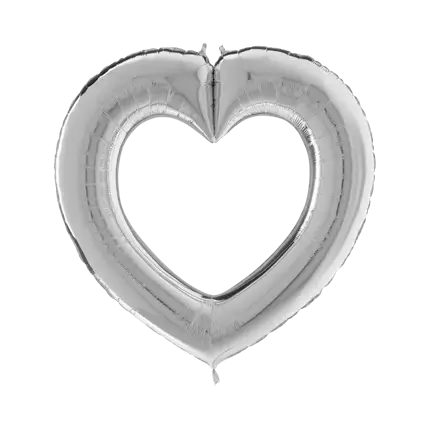 Linky zilveren hart ballon 104cm