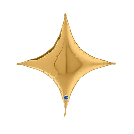 Metalen ballon kruis goud 76cm