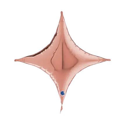 Metallic Ballon Roze Goud Kruis 76cm