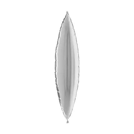 Metalen ballonblad deco zilver 91cm