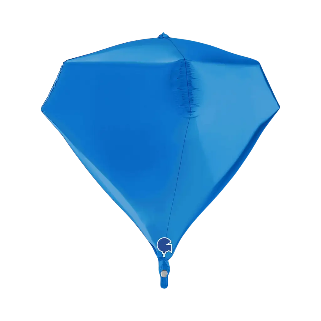 4D Blauwe Diamant Heliumballon 45cm