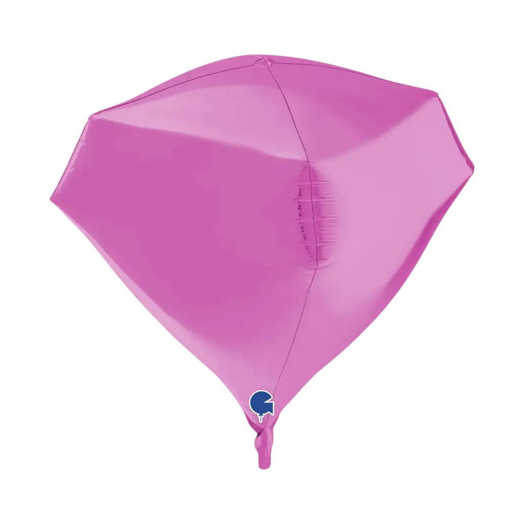 Roze 4D Heliumballon 45cm