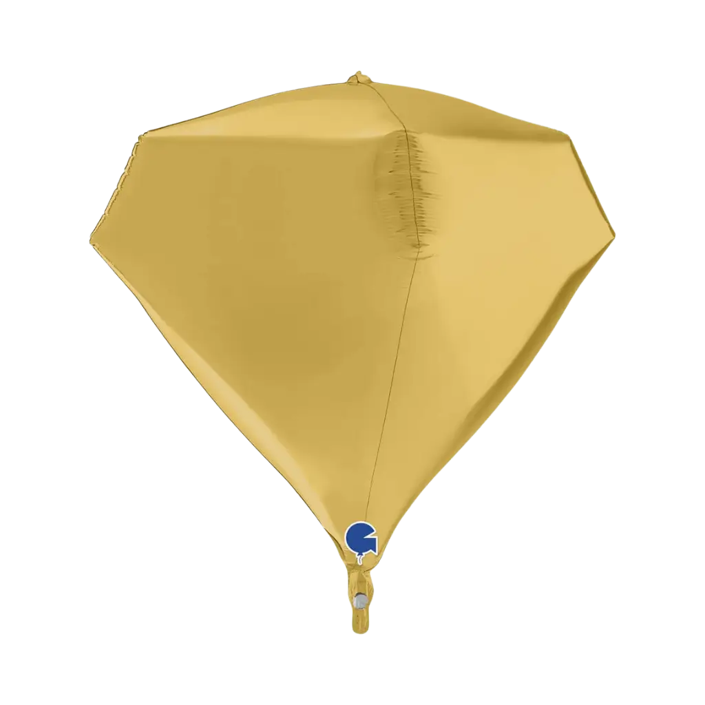 Heliumballon Diamant Goud 4D 45cm