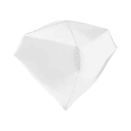 Witte Diamant Heliumballon 4D 45cm