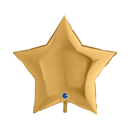 Gouden metallic ster ballon 91cm