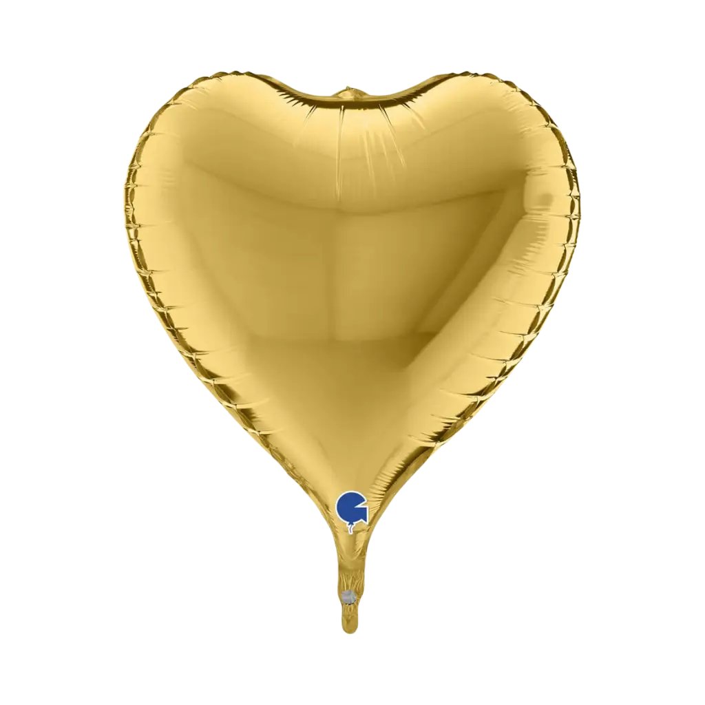 3D metalen hart ballon goud 58cm