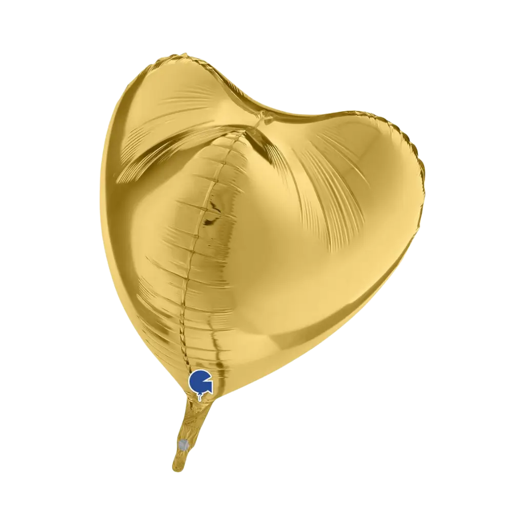 3D metalen hart ballon goud 58cm