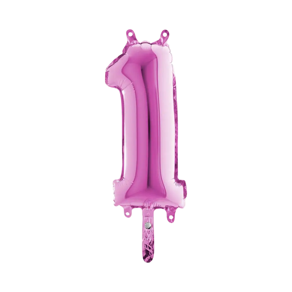 Verjaardagsballon Nummer 1 Roze 36cm