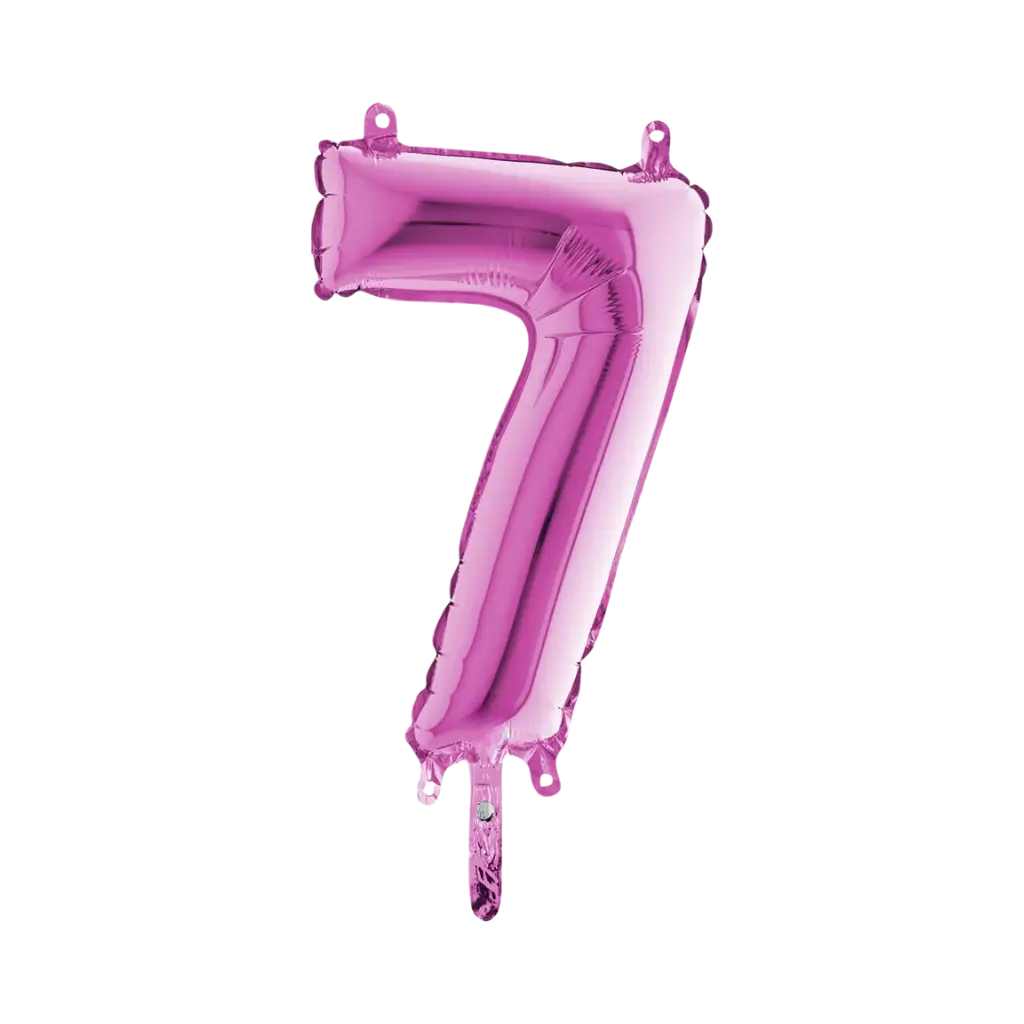 Verjaardagsballon nummer 7 Roze 36cm