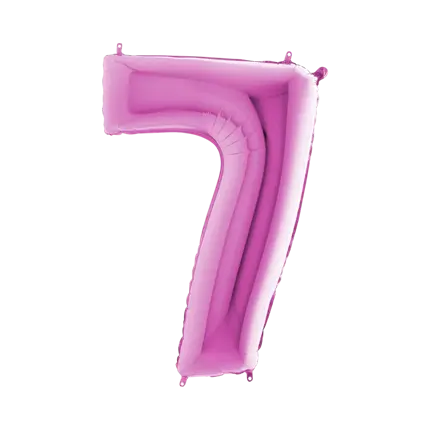 Verjaardagsballon nummer 7 Roze 102cm