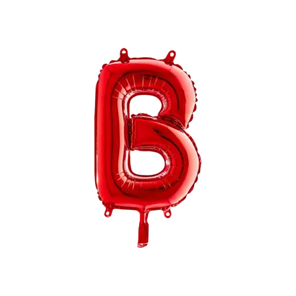 Ballon aluminium letter B Rood 36cm