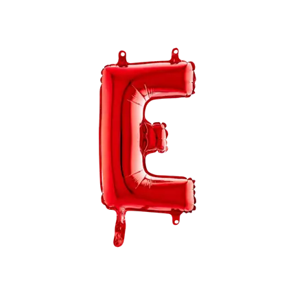 Ballon aluminium letter E Rood 36cm