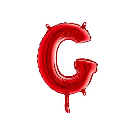 Ballon aluminium letter G Rood 36cm