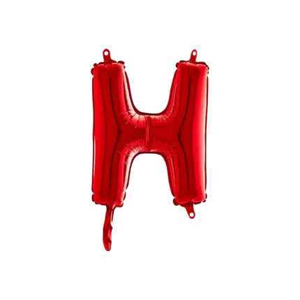 Ballon aluminium letter H Rood 36cm