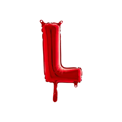 Ballon aluminium letter L Rood 36cm