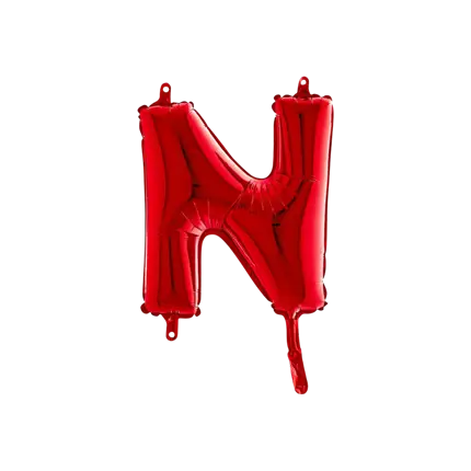 Ballon aluminium letter N Rood 36cm