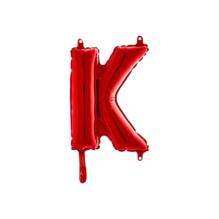Ballon aluminium letter K Rood 36cm