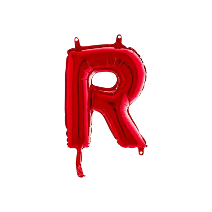 Ballon aluminium letter R Rood 36cm