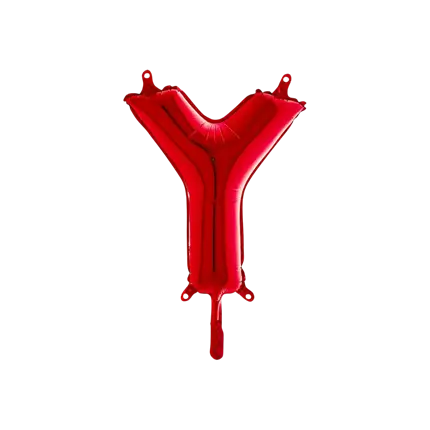 Ballon aluminium letter Y Rood 36cm