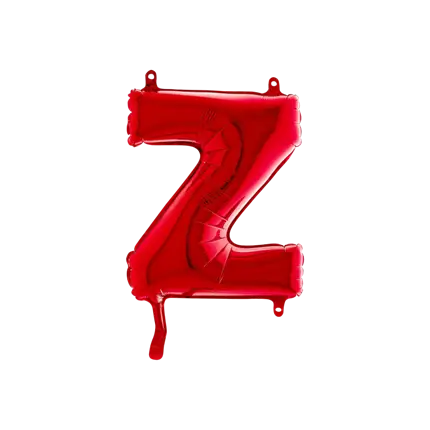 Ballon aluminium letter Z Rood 36cm