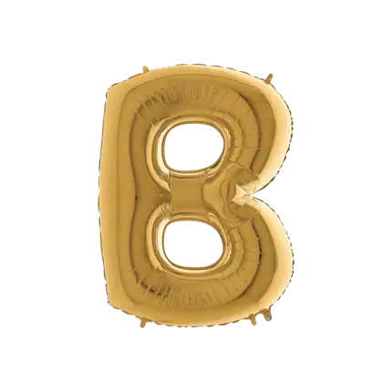 Aluminium ballonletter B Goud 102cm