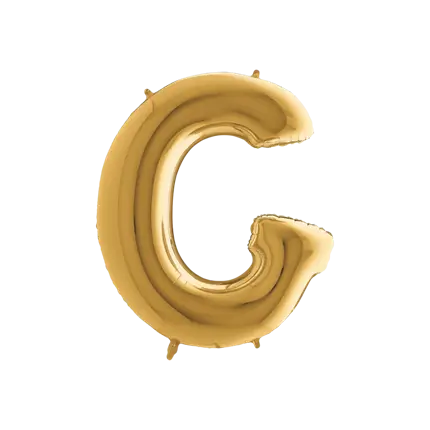 Aluminium ballonletter G Goud 102cm
