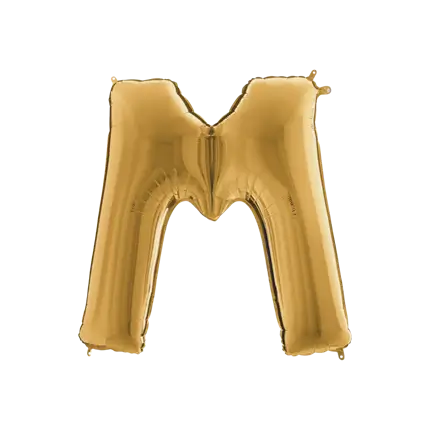 Ballon aluminium letter M Goud 102cm
