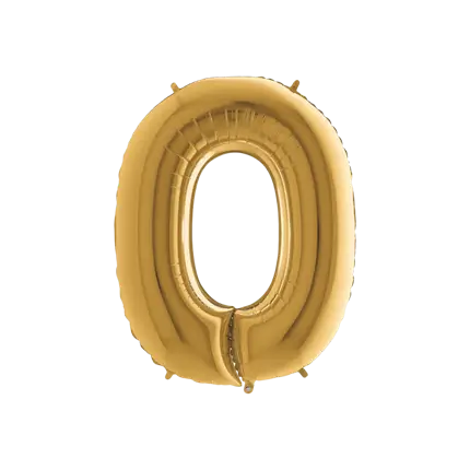 Aluminium ballonletter O Goud 102cm