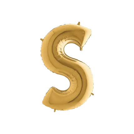 Ballon aluminium letter S Goud 102cm