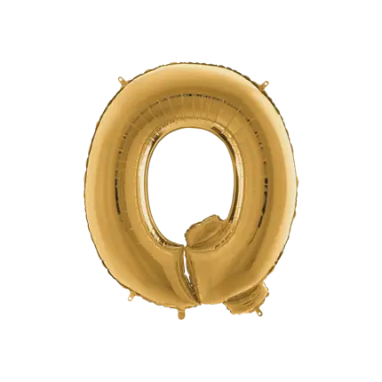 Aluminium ballonletter Q Goud 102cm