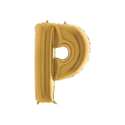Ballon aluminium letter P Goud 102cm