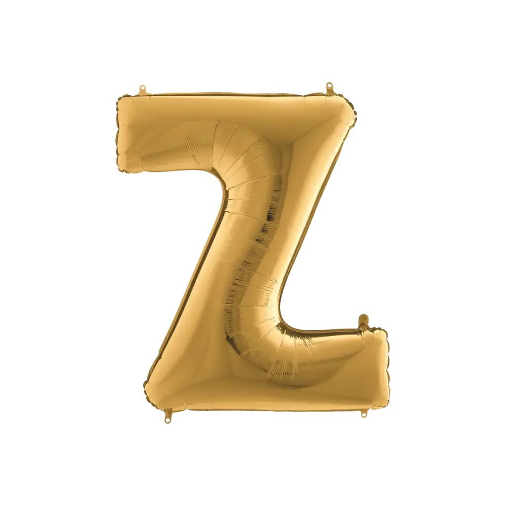 Ballon aluminium letter Z Goud 102cm