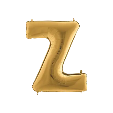 Ballon aluminium letter Z Goud 102cm