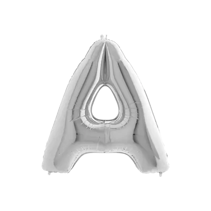 Aluminium ballonletter A Zilver 102cm