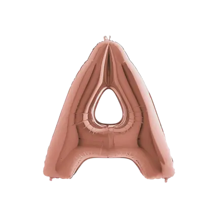 Ballon aluminium letter A Roségoud 102cm