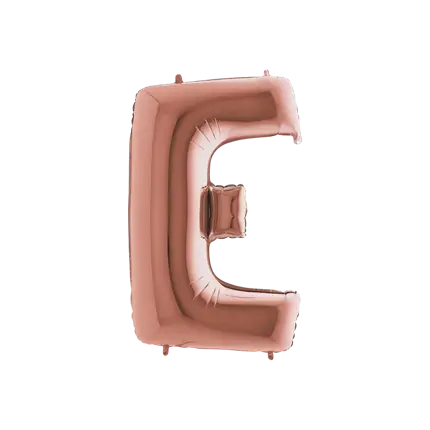 Ballon aluminium letter E Roségoud 102cm
