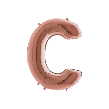 Ballon aluminium letter C Roségoud 102cm
