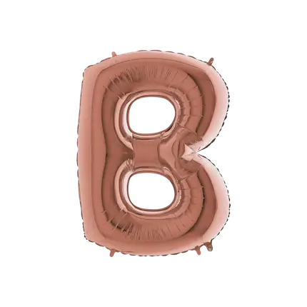 Ballon aluminium letter B Roségoud 102cm