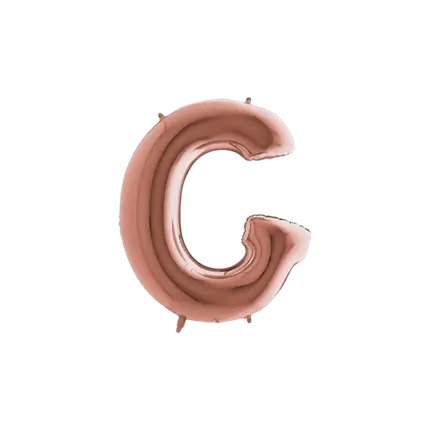 Ballon aluminium letter G Roségoud 102cm