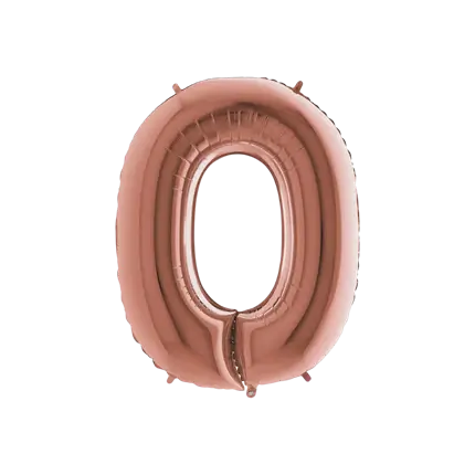 Ballon aluminium letter O Roségoud 102cm